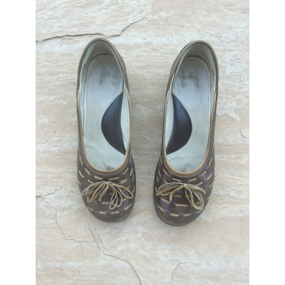 John Fluevog Portugal Fellowhip Brown Stitched Heel Shoes 9.5 LH